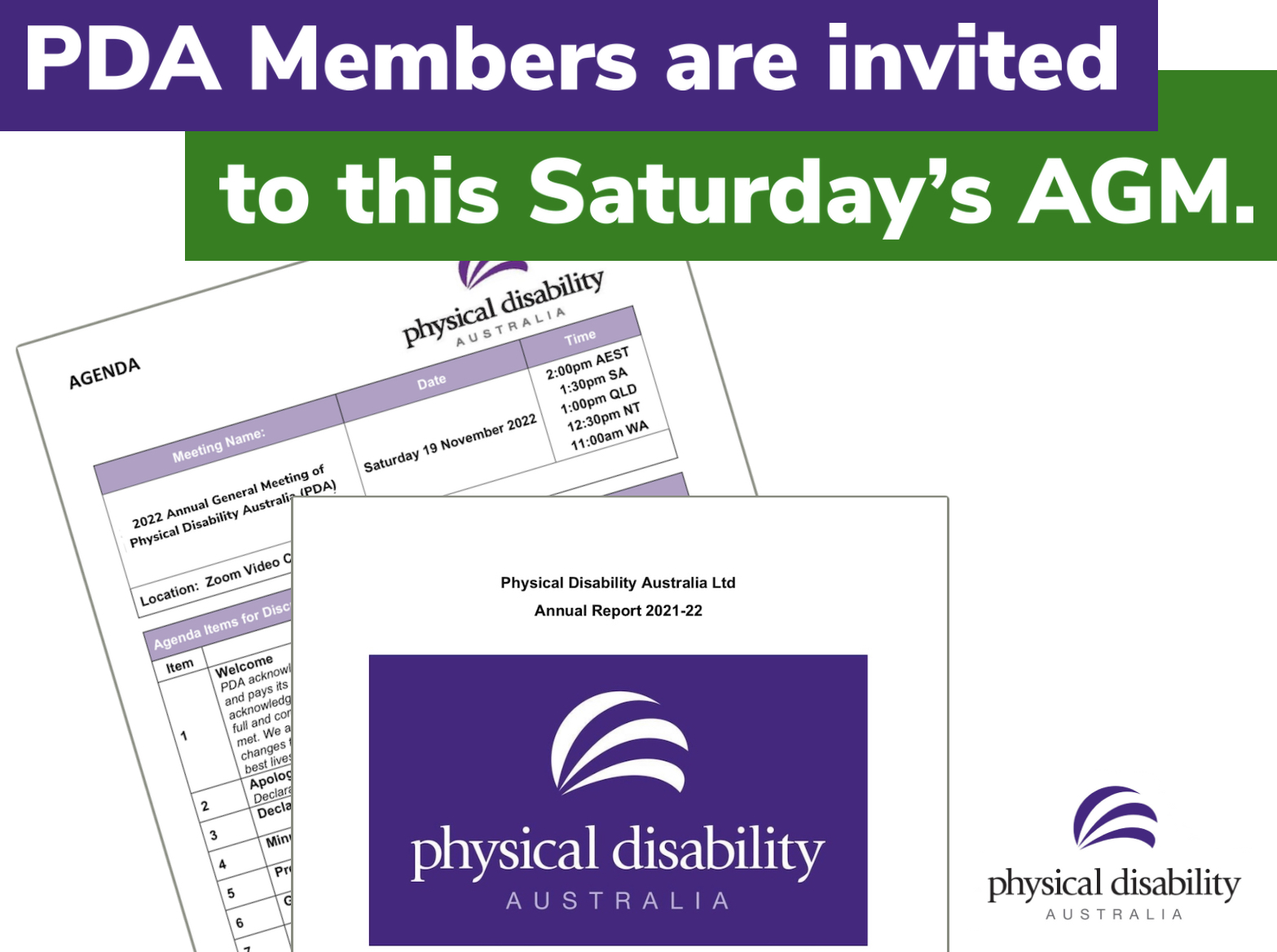 PDA Members are invited to our AGM this Saturday (19th November 2022) via Zoom.
