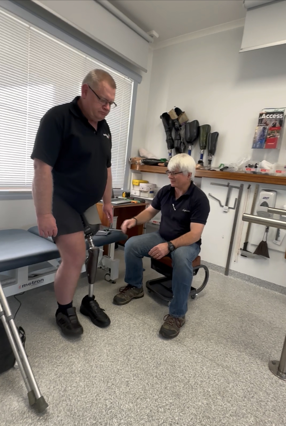 The excitement and challenges in learning how to walk again after 13 years.