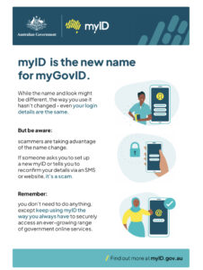 Mycoid Number Example myGovID is now myID – Physical Disability Australia